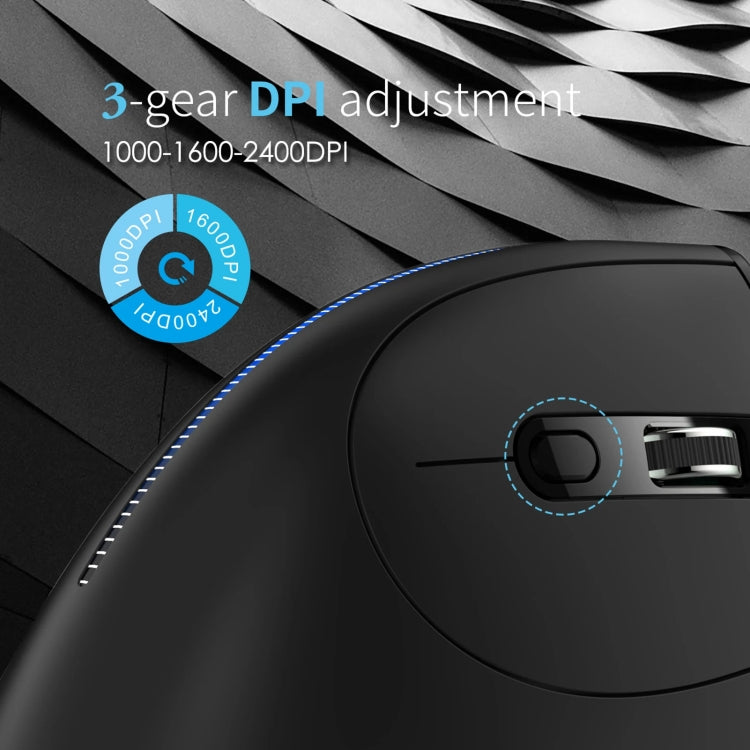 ZELOTES F36A Mouse wireless ricaricabile ergonomico con impugnatura verticale a 6 pulsanti, F36A