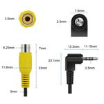 Cavo video di navigazione per auto stereo a quattro sezioni da 2 pezzi a RCA femmina, E1-26