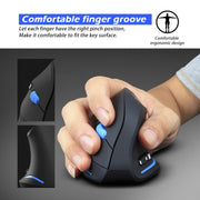 Mouse wireless ricaricabile ergonomico con impugnatura verticale ZELOTES F-35A a 6 pulsanti, F-35A