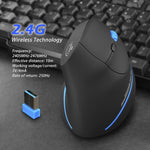 Mouse wireless ricaricabile ergonomico con impugnatura verticale ZELOTES F-35A a 6 pulsanti, F-35A