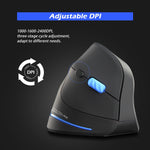 Mouse wireless ricaricabile ergonomico con impugnatura verticale ZELOTES F-35A a 6 pulsanti, F-35A