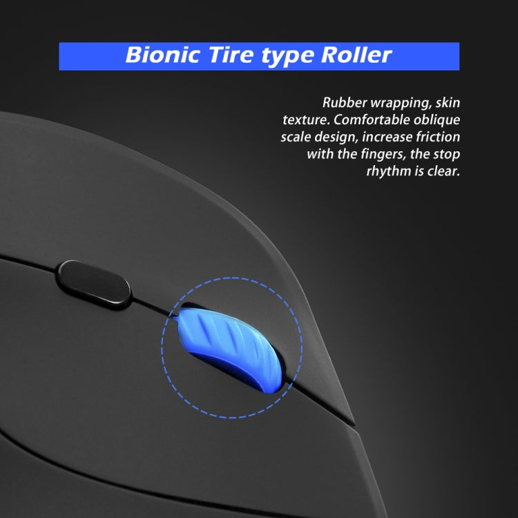 Mouse wireless ricaricabile ergonomico con impugnatura verticale ZELOTES F-35A a 6 pulsanti, F-35A