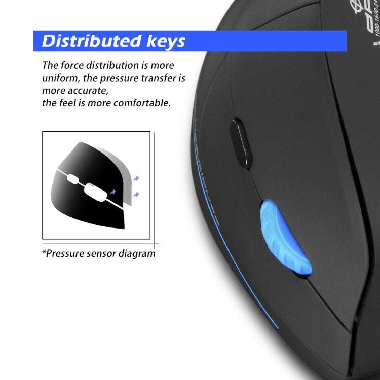 Mouse wireless ricaricabile ergonomico con impugnatura verticale ZELOTES F-35A a 6 pulsanti, F-35A