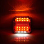 Fanale posteriore a LED con freno a guscio quadrato trasparente