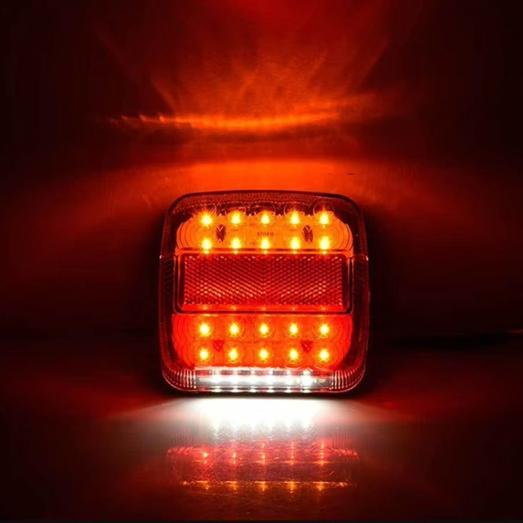 Fanale posteriore a LED con freno a guscio quadrato trasparente