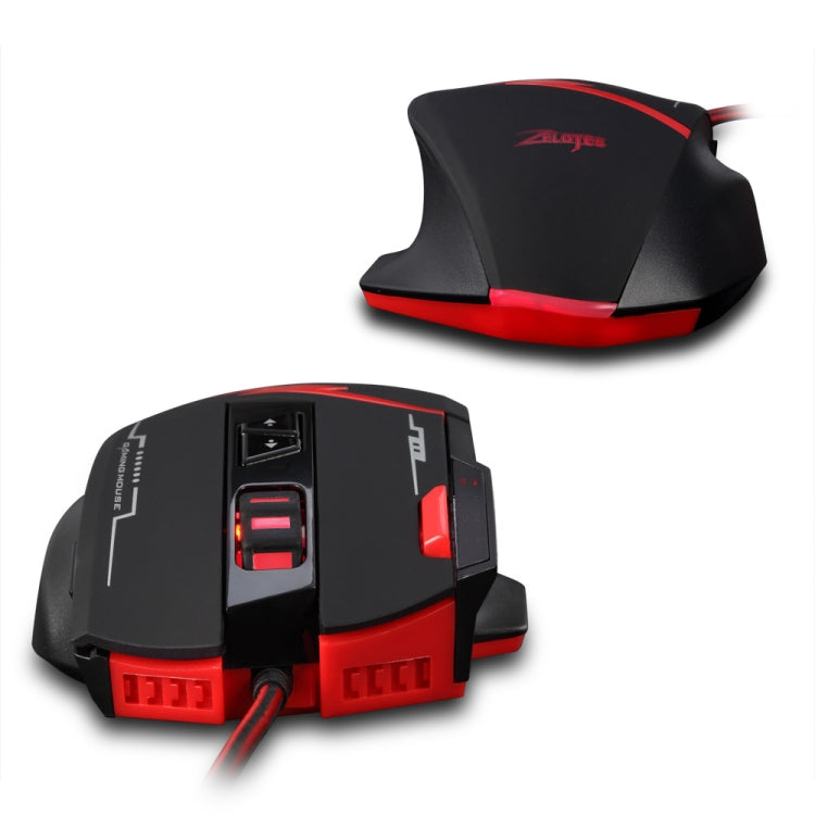ZELOTES C8 Mouse cablato personalizzato con programmazione di giochi ergonomici a 8 pulsanti, C8