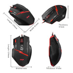ZELOTES C8 Mouse cablato personalizzato con programmazione di giochi ergonomici a 8 pulsanti, C8