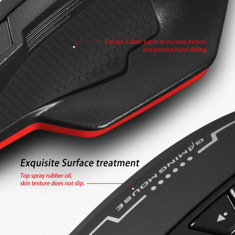 ZELOTES C8 Mouse cablato personalizzato con programmazione di giochi ergonomici a 8 pulsanti, C8