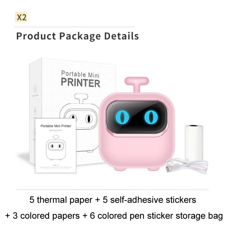 Stampante termica portatile Mini HD Bluetooth Studente Errore Titolo Nota Foto Stampa Etichettatrice Fotocamera