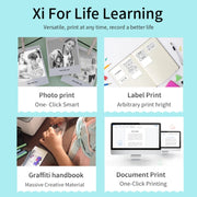 Stampante termica portatile Mini HD Bluetooth Studente Errore Titolo Nota Foto Stampa Etichettatrice Fotocamera