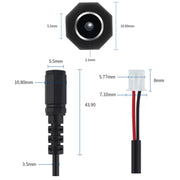 Cavo di collegamento della scheda madre da 2 pezzi DC 5,5 X 2,1 mm femmina a terminale XH2,54