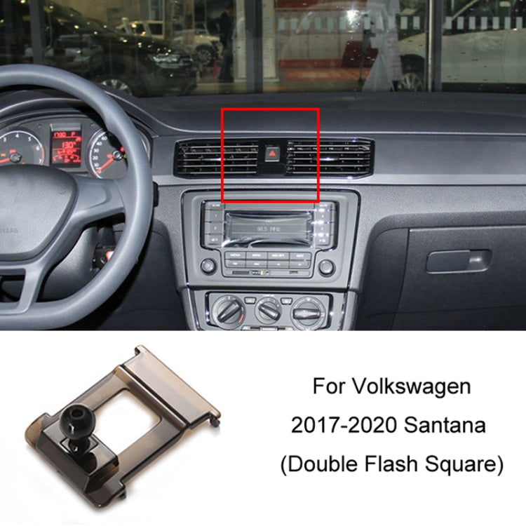 Per Volkswagen Car Air Outlet Base porta cellulare modificata, 16-22 Touran L, 19-23 Polo, 18-20 Teramont, 17-20 Santana (Double Flash Square), 19-22 Bora, 19-21 Lamando