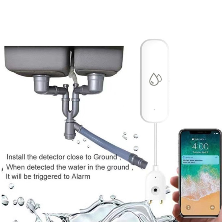 Rilevatore di perdite d'acqua, monitoraggio remoto, allagamento, perdite, allarme, Tuya WiFi, Tuya Zigbee