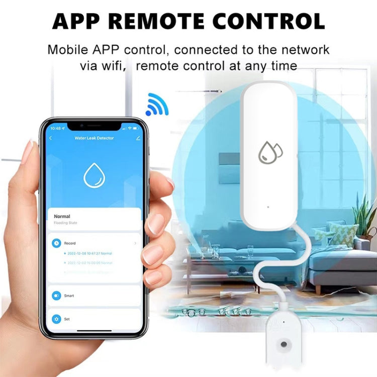 Rilevatore di perdite d'acqua, monitoraggio remoto, allagamento, perdite, allarme, Tuya WiFi, Tuya Zigbee