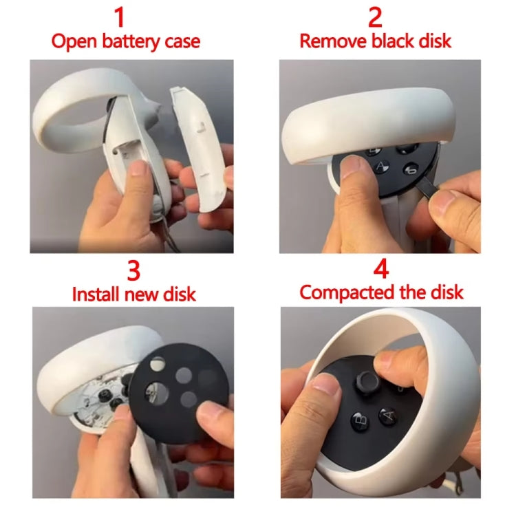 Per parti di riparazione di Meta Quest 2, Right Handle Inner Shell, Right Handle Grip Shell, Left Handle Grip Shell, Controller  Black Disk Cove Right & Left, Controller Black Disk Cove Right, Controller Black Disk Cove Left