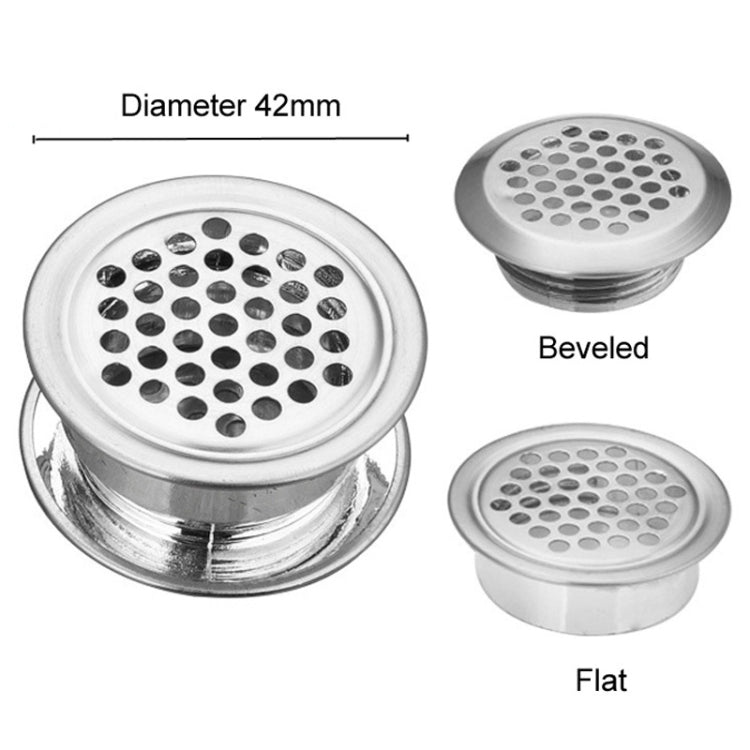 Copertura decorativa per foro di ventilazione bifacciale in acciaio inox per mobili da 35 mm, 3pcs