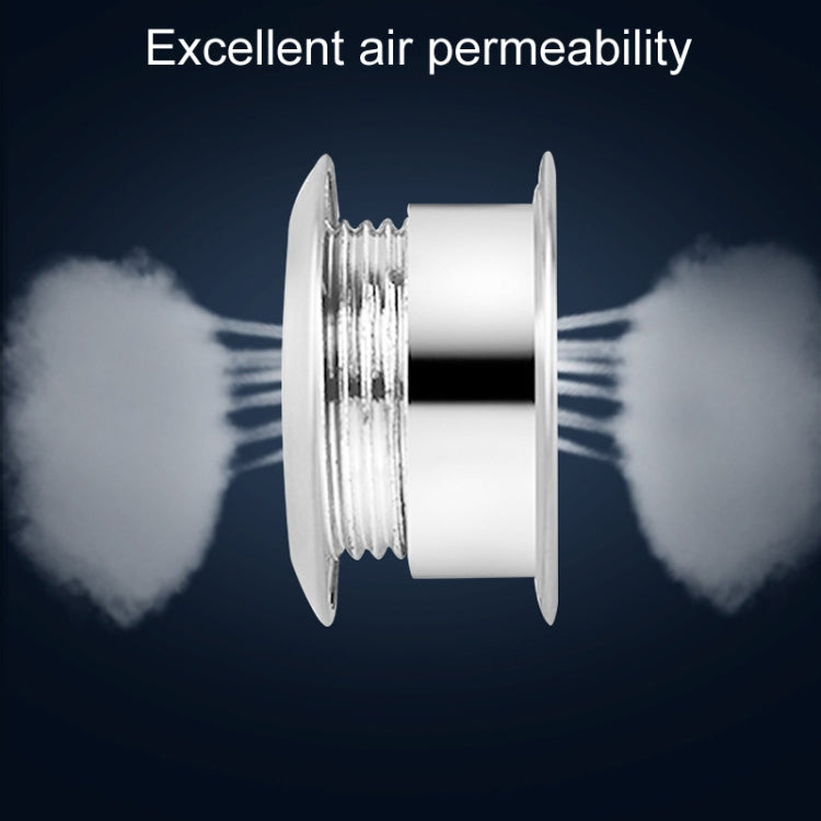Copertura decorativa per foro di ventilazione bifacciale in acciaio inox per mobili da 35 mm, 3pcs
