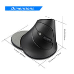 Mouse wireless ergonomico con impugnatura verticale ZELOTES F17 a 6 pulsanti, F17
