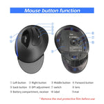 Mouse wireless ergonomico con impugnatura verticale ZELOTES F17 a 6 pulsanti, F17