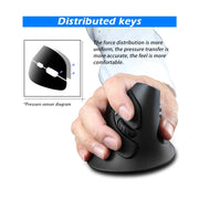 Mouse wireless ergonomico con impugnatura verticale ZELOTES F17 a 6 pulsanti, F17