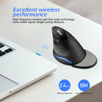 Mouse wireless ergonomico con impugnatura verticale ZELOTES F17 a 6 pulsanti, F17