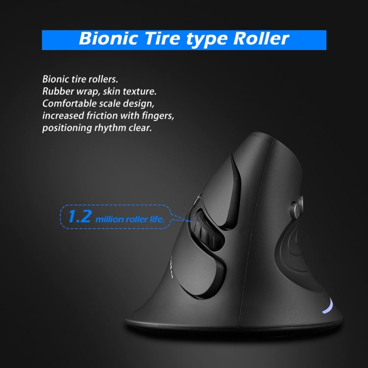 Mouse wireless ergonomico con impugnatura verticale ZELOTES F17 a 6 pulsanti, F17