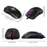 ZELOTES C7 7 pulsanti RGB Lighting Hollow Computer Office Mouse cablato, C7