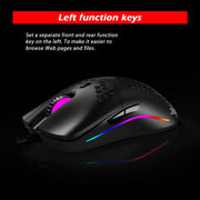 ZELOTES C7 7 pulsanti RGB Lighting Hollow Computer Office Mouse cablato, C7