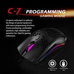 ZELOTES C7 7 pulsanti RGB Lighting Hollow Computer Office Mouse cablato, C7