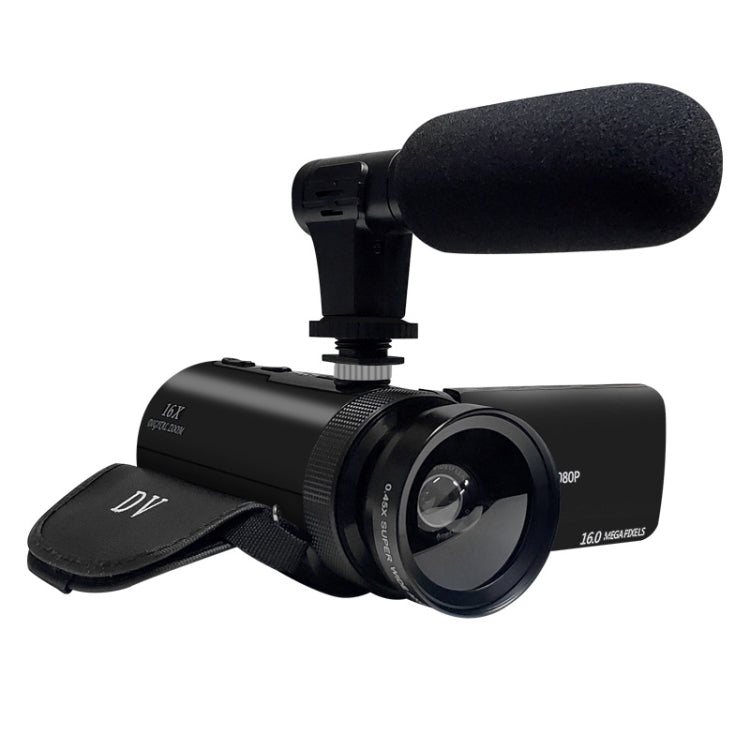 Videocamera per vlogging 16MP con zoom digitale 16x e schermo 2,4