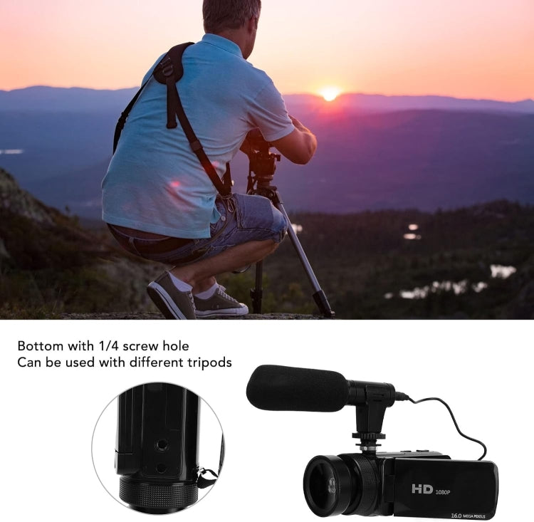 Videocamera per vlogging con zoom digitale 16X da 16 MP e schermo orientabile da 2,4 pollici, Standard US Plug, Standard EU Plug, Standard UK Plug, Standard AU Plug, With Wide Angle & Mic US Plug, With Wide Angle & Mic EU Plug��������������������������...