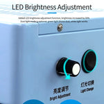 SUNSHINE SS-917C Riparazione dello schermo del telefono cellulare Banco da lavoro antipolvere Luce bianca verde Lampade doppie Lampada di visualizzazione della polvere Banco dell'operatore, US Plug, EU Plug