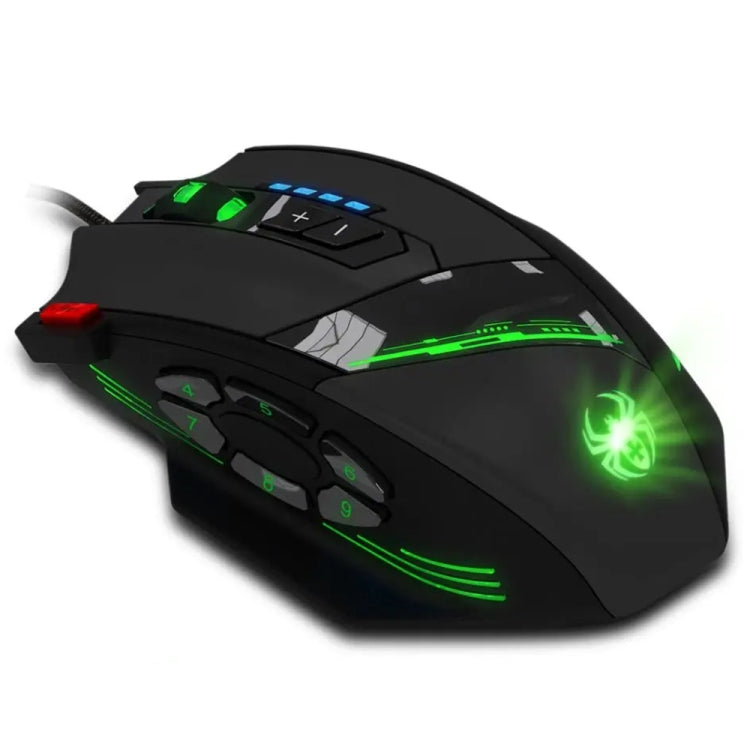 ZELOTES C12 Mouse cablato da gioco personalizzato con programmazione ergonomica a 12 pulsanti, C12