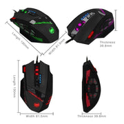 ZELOTES C12 Mouse cablato da gioco personalizzato con programmazione ergonomica a 12 pulsanti, C12