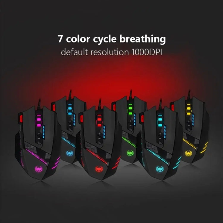 ZELOTES C12 Mouse cablato da gioco personalizzato con programmazione ergonomica a 12 pulsanti, C12