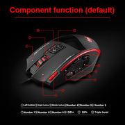 ZELOTES C19 Mouse cablato personalizzato con programmazione ergonomica a 12 tasti, C19