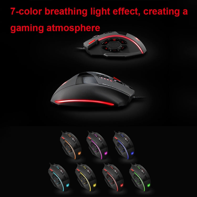 ZELOTES C19 Mouse cablato personalizzato con programmazione ergonomica a 12 tasti, C19