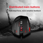 ZELOTES C19 Mouse cablato personalizzato con programmazione ergonomica a 12 tasti, C19