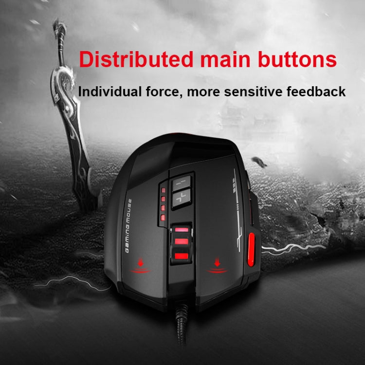 ZELOTES C19 Mouse cablato personalizzato con programmazione ergonomica a 12 tasti, C19