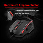 ZELOTES C19 Mouse cablato personalizzato con programmazione ergonomica a 12 tasti, C19