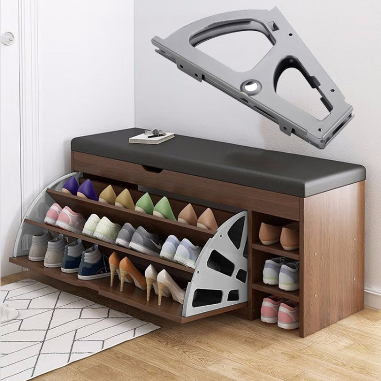 1 paio di accessori di montaggio per alette in acciaio laminato a freddo per scarpiera nascosta, Single Layer Black, Single Layer Gray, Double Layer Black, Double Layer Gray, Three Layer Black, Three Layer Gray