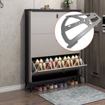 1 paio di accessori di montaggio per alette in acciaio laminato a freddo per scarpiera nascosta, Single Layer Black, Single Layer Gray, Double Layer Black, Double Layer Gray, Three Layer Black, Three Layer Gray