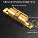 2 pezzi di fibbia magnetica a molla per porta a sfera con ventosa, Small Gold, Medium Gold, Large Gold, Extra Large Gold, Small Silver, Medium Silver, Large Silver, Extra Large Silver