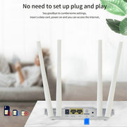 Router con scheda SIM wireless 4G, hotspot 4G, condivisione CPE mobile, Full Netcom, spina UE, MC119