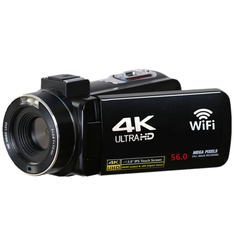 Videocamera digitale 4K, touch screen IPS da 3 pollici, zoom digitale 18X, videocamera WiFi da 56 MP, Standard, Set 1, Set 2, Set 3
