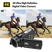 Videocamera digitale 4K, touch screen IPS da 3 pollici, zoom digitale 18X, videocamera WiFi da 56 MP, Standard, Set 1, Set 2, Set 3