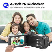 Videocamera digitale 4K, touch screen IPS da 3 pollici, zoom digitale 18X, videocamera WiFi da 56 MP, Standard, Set 1, Set 2, Set 3