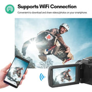 Videocamera digitale 4K, touch screen IPS da 3 pollici, zoom digitale 18X, videocamera WiFi da 56 MP, Standard, Set 1, Set 2, Set 3
