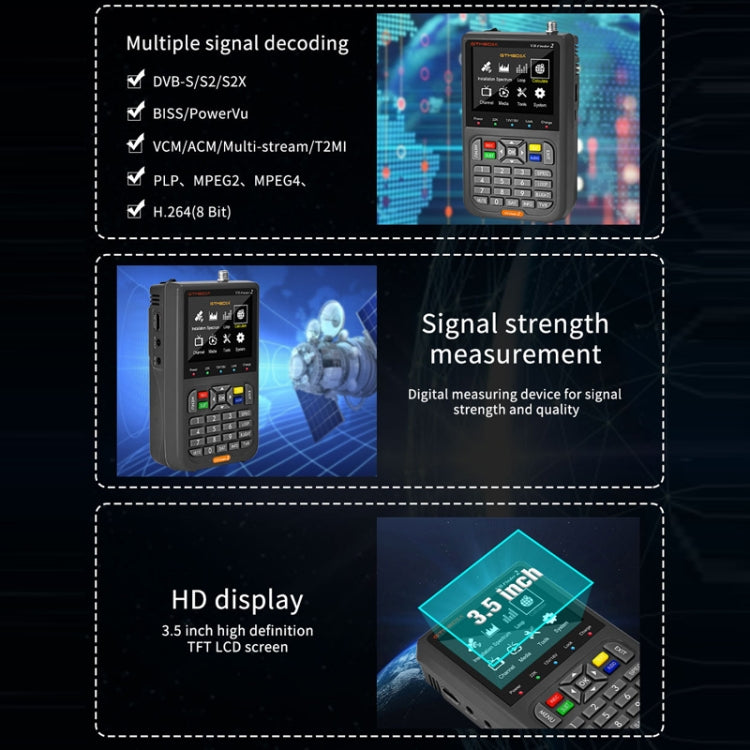 GTMedia Full HD Digital Satellite Finder con schermo LCD da 3,5 pollici