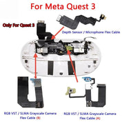 Per i ricambi per la riparazione del visore VR Meta Quest 3, Depth Senso Flex Cable, RGB VST SLMA Cable A, RGB VST SLMA Cable B, Power Indicator Light Cable